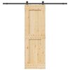 vidaXL Porte coulissante et kit de quincaillerie 70x210 cm pin massif