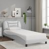 vidaXL Lit avec matelas Hvar blanc 80x200 cm similicuir