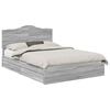 vidaXL Lit de Rangement Gris Sonoma 150 x 200 cm Bois d'ing&eacute;nierie