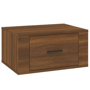 vidaXL Table de chevet murale Ch&ecirc;ne marron 50x36x25 cm