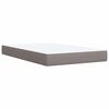 vidaXL Sommier &agrave; lattes de lit avec matelas taupe 120x190 cm tissu