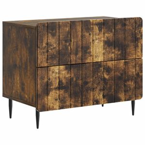 vidaXL Cabinet de chevet avec tiroir Ch&ecirc;ne fum&eacute; 62 x 34,5 x 49,5 cm