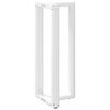 vidaXL Pieds de table de bar en T, 2 pièces, blanc, 40 x 35 x (100-101) cm, acier
