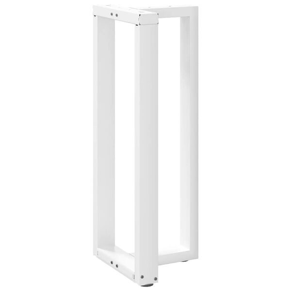 vidaXL Pieds de table de bar en T, 2 pièces, blanc, 40 x 35 x (100-101) cm, acier