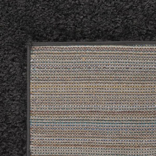 vidaXL Tapis shaggy &agrave; poils longs Anthracite 80x150 cm