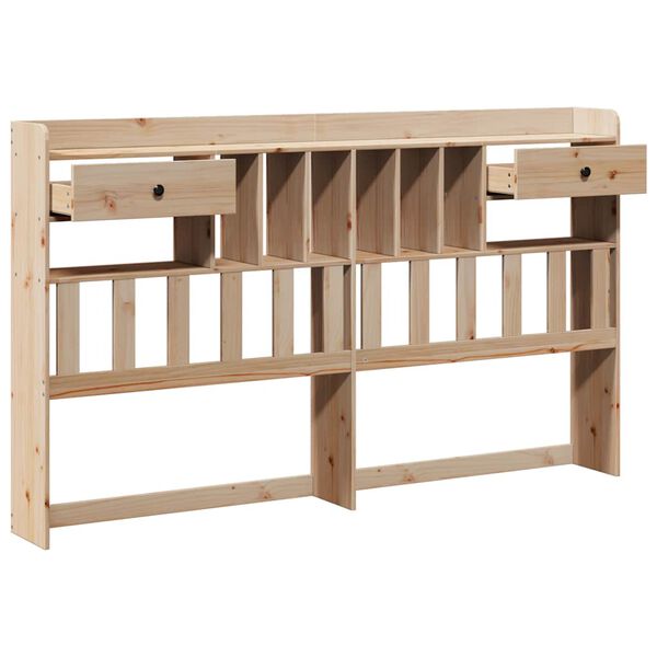 vidaXL T&ecirc;te de lit avec rangement 180 cm bois massif de pin