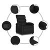 vidaXL Fauteuil inclinable noir similicuir
