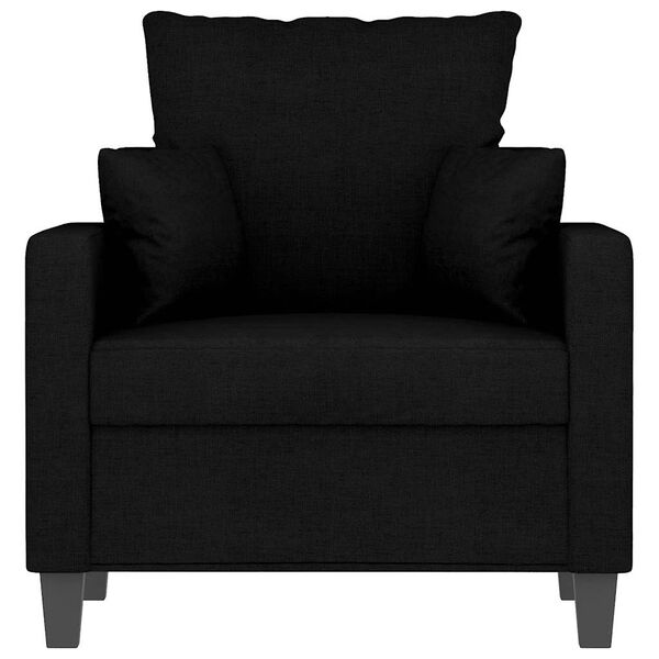 vidaXL Fauteuil Noir 60 cm Tissu