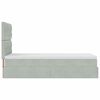 vidaXL Cadre de lit ottoman et matelas gris clair 90x190 cm velours