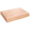 vidaXL &Eacute;tag&egrave;re murale marron clair bois ch&ecirc;ne massif trait&eacute;