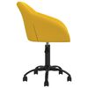 vidaXL Chaise pivotante de salle &agrave; manger Jaune Velours
