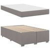 vidaXL Cadre de lit avec matelas Taupe 120 x 200 cm tissu