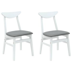 vidaXL Chaises de salle &agrave; manger 2 pcs Blanc 42 x 47.5 x 81 cm