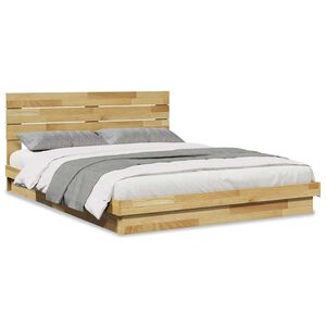 vidaXL Cadre de lit avec t&ecirc;te de lit sans matelas 160 x 200 cm