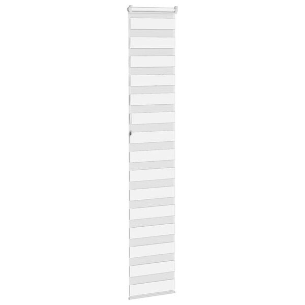 vidaXL Store z&egrave;bre blanc 45x230 cm largeur du tissu 40,9 cm polyester