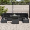 vidaXL Ensemble de canap&eacute; de jardin avec coussin 8 pcs Noir