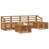 vidaXL Ensembles de canap&eacute;s 6 pcs Naturel Bois d'Acacia Massif