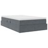 vidaXL Lit avec rangement et matelas Gris foncé 120 x 200 cm Velours