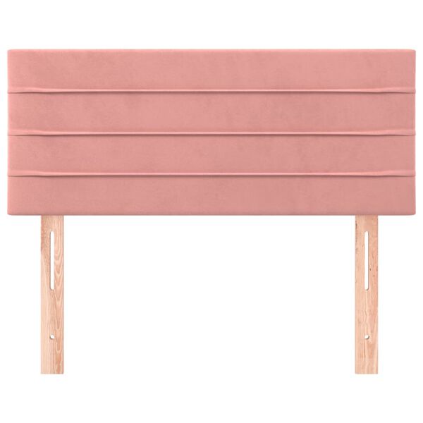 vidaXL Tête de lit Rose 100x5x78/88 cm Velours