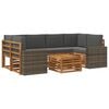 vidaXL Ensemble de canap&eacute;s d'ext&eacute;rieur 7 pc Naturel et Anthracite