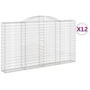 vidaXL Paniers &agrave; gabions arqu&eacute;s 12 pcs 300x30x160/180 cm Fer galvanis&eacute;
