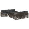 vidaXL Ensemble de canap&eacute; de jardin 8 pc Gris polyrotin