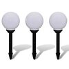 vidaXL Lampes d'all&eacute;e &agrave; LED 3 pcs 20 cm avec piquet de sol