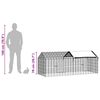 vidaXL Cage pour lapins Argent 400 x 78 x 78 cm Acier galvanis&eacute;
