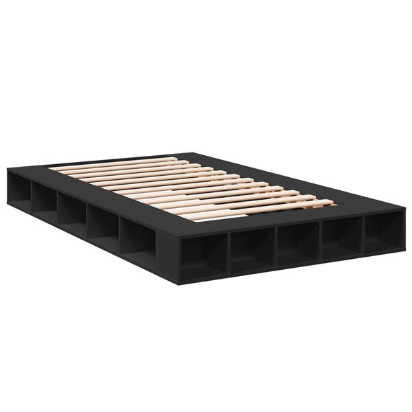 vidaXL Cadre de lit sans matelas noir 120x200 cm