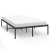 vidaXL Cadre de lit m&eacute;tal sans matelas noir 135x190 cm