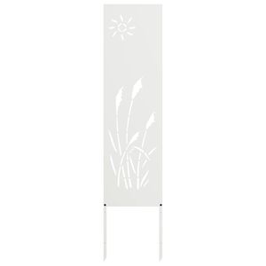 vidaXL &Eacute;cran de confidentialit&eacute; de jardin Fretwork Blanc 32 x 140 cm