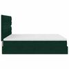 VidaXL Cadre de lit ottoman avec matelas vert fonc&eacute; 180x200cm velours
