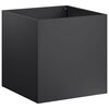 vidaXL Cache-pot de jardin Noir 45 x 45 x 45 cm Acier lamin&eacute; &agrave; froid