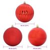 vidaXL Ensemble de boules de No&euml;l XL 15 pcs Rouge Plastique