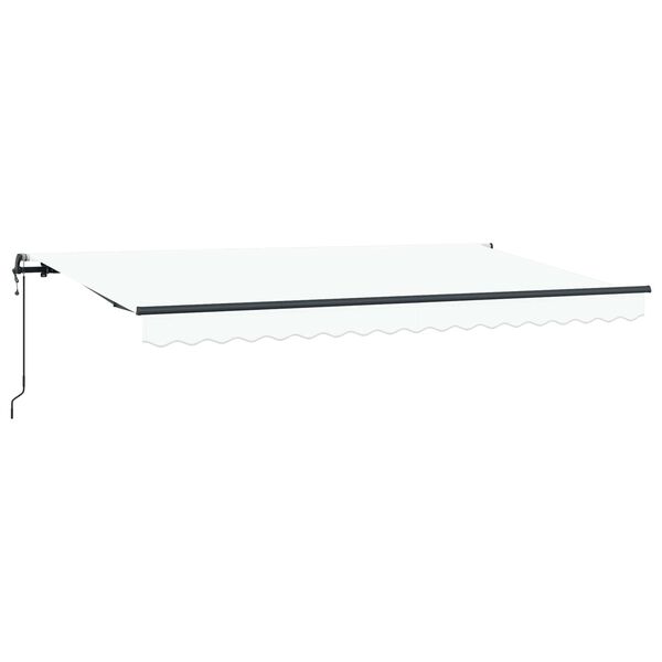 vidaXL Auvent R&eacute;tractable Blanc 400 x 200 cm tissu
