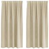 vidaXL Rideaux occultants 2 pcs Cr&egrave;me 140 x 175 cm Velours