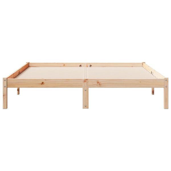 vidaXL Cadre de lit extra long sans matelas 140x220 cm bois massif pin