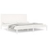vidaXL Cadre de lit sans matelas blanc 200x200 cm bois massif de pin