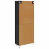 vidaXL Haut Armoire Ch&ecirc;ne noir 69,5 x 34 x 90 cm Bois d'ing&eacute;nierie