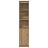 vidaXL Buffet haut ch&ecirc;ne artisanal 37,5x35x180 cm bois d'ing&eacute;nierie