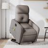 vidaXL Fauteuil inclinable de massage &eacute;lectrique Taupe Tissu