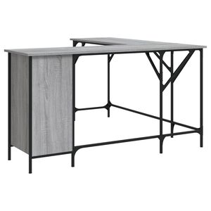 vidaXL Bureau sonoma gris 141x141x75 cm bois d'ingénierie