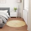 vidaXL Tapis en fausse Tafalla Cr&egrave;me &Oslash; 120 cm Polyester