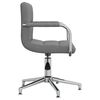 vidaXL Chaise pivotante de bureau Gris clair Tissu