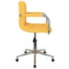 vidaXL Chaise pivotante de bureau Jaune moutarde Tissu