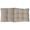 vidaXL Coussins de chaise &agrave; dossier bas lot de 6 taupe tissu oxford