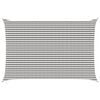 vidaXL Voile d'ombre Gris clair et blanc 4 x 6 m HDPE