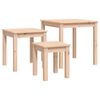 vidaXL Tables gigognes 3 pcs Bois de pin massif