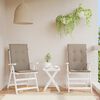 vidaXL Coussins de chaise de jardin dossier haut lot de 2 taupe tissu