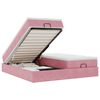 vidaXL Cadre de lit ottoman avec matelas rose 200x200 cm velours